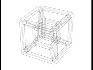 SQ Tesseract Hypercube 3D Print Model