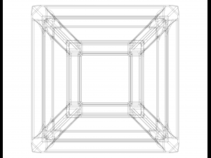 SQ Tesseract Hypercube 3D 打印模型