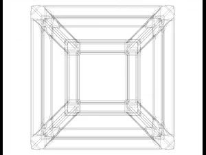 SQ Tesseract Hypercube 3D Print Model