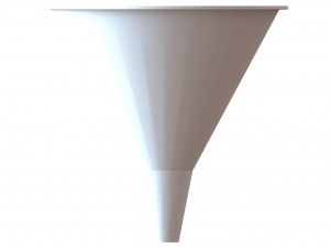 Plastic Round Shaped Utility Funnel 3D Print Model