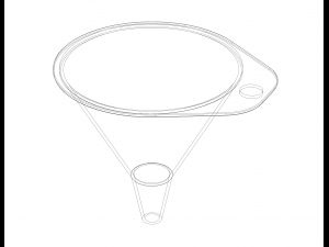Plastic Round Shaped Utility Funnel 3D Print Model