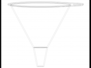 Plastic Round Shaped Utility Funnel 3D Print Model