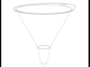 Plastic Round Shaped Utility Funnel 3D Print Model