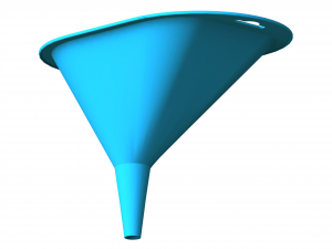 Plastic Slot Shaped Funnel 3Dプリントモデル