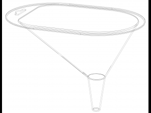 Plastic Slot Shaped Funnel 3Dプリントモデル