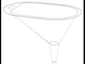 Plastic Slot Shaped Funnel 3D Print Model