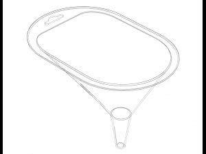 Plastic Slot Shaped Funnel 3Dプリントモデル