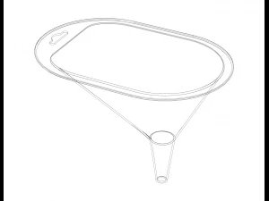 Plastic Slot Shaped Funnel 3D Print Model