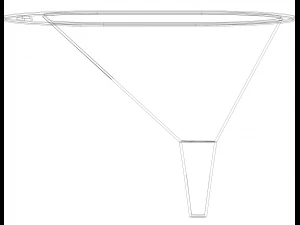 Plastic Slot Shaped Funnel 3D Print Model