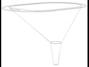 Plastic Slot Shaped Funnel 3Dプリントモデル