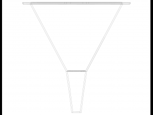 Plastic Slot Shaped Funnel 3Dプリントモデル