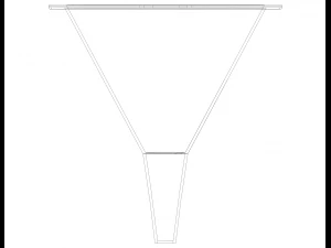 Plastic Slot Shaped Funnel 3D Print Model