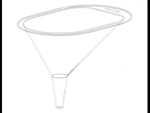 Plastic Slot Shaped Funnel 3D Print Model