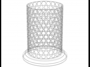 Plastic Organizer Round Holder 7 cm Model do druku 3D