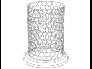 Plastic Organizer Round Holder 7 cm 3D Print Model