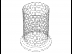 Plastic Organizer Round Holder 7 cm Model do druku 3D