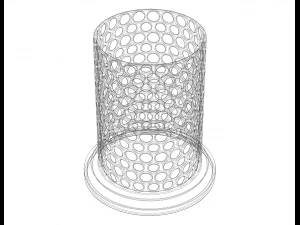 Plastic Organizer Round Holder 7 cm 3D Print Model