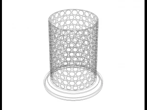 Plastic Organizer Round Holder 7 cm 3D Print Model