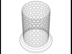 Plastic Organizer Round Holder 7 cm Model do druku 3D