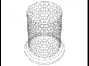 Plastic Organizer Round Holder 7 cm 3D Print Model