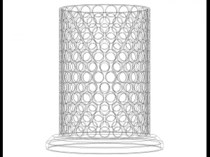 Plastic Organizer Round Holder 7 cm 3D Print Model