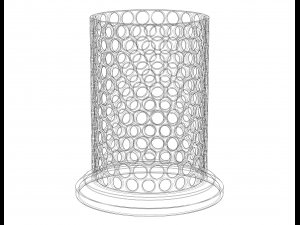 Plastic Organizer Round Holder 7 cm Model do druku 3D