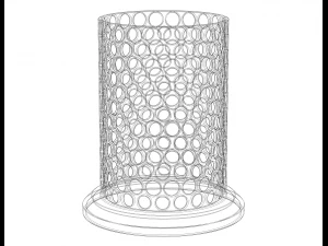 Plastic Organizer Round Holder 7 cm 3D Print Model