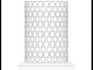 Plastic Organizer Round Holder 7 cm Model do druku 3D
