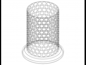 Plastic Organizer Round Holder 7 cm Model do druku 3D