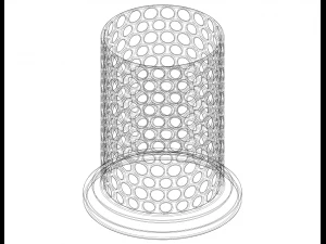 Plastic Organizer Round Holder 7 cm 3D Print Model