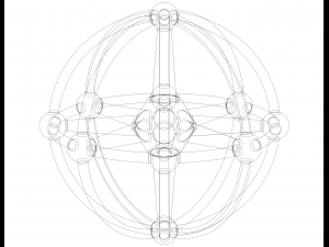 Wireframe Shape Geometric Sphere Linked Modelo de Impressão 3D