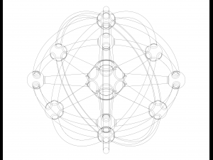 Wireframe Shape Geometric Sphere Linked Modelo de Impressão 3D