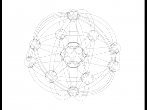 Wireframe Shape Geometric Sphere Linked Modelo de Impressão 3D