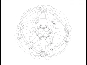 Wireframe Shape Geometric Sphere Linked 3D Print Model