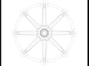 Wireframe Shape Geometric Sphere Linked 3D Print Model