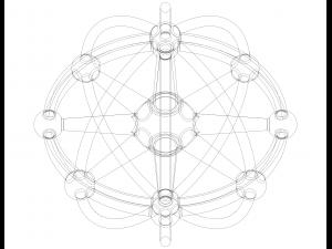 Wireframe Shape Geometric Sphere Linked Modelo de Impressão 3D