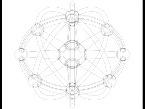 Wireframe Shape Geometric Sphere Linked 3D Print Model