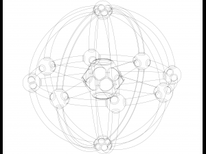 Wireframe Shape Geometric Sphere Linked Modelo de Impressão 3D