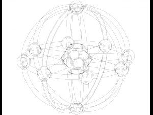 Wireframe Shape Geometric Sphere Linked 3D Print Model