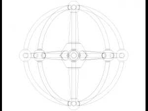 Wireframe Shape Geometric Sphere Linked 3D Print Model