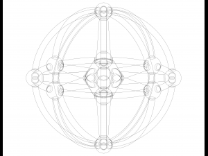 Wireframe Shape Geometric Sphere Linked Modelo de Impressão 3D