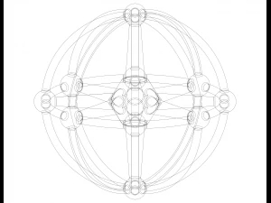 Wireframe Shape Geometric Sphere Linked 3D Print Model