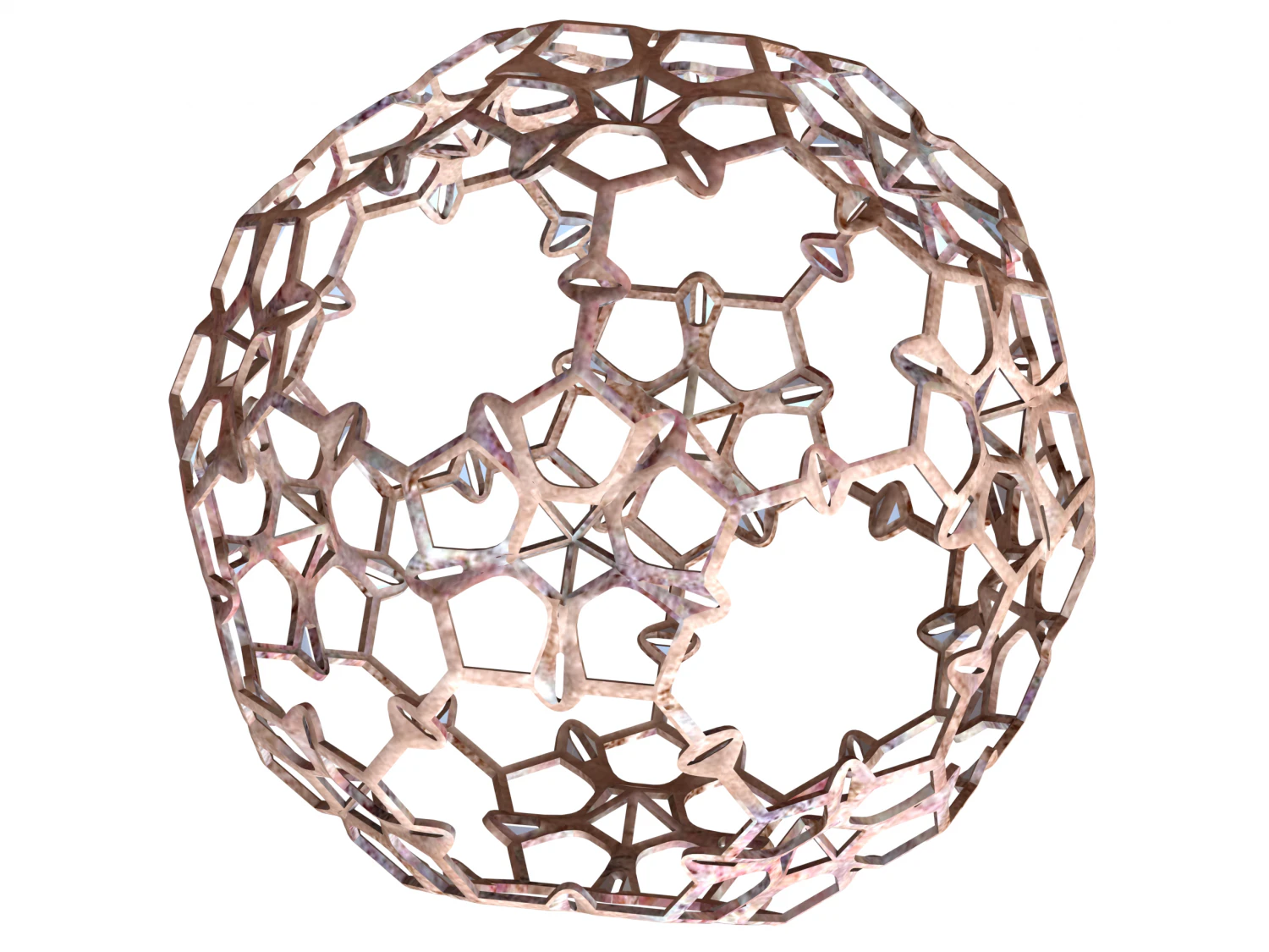 Wireframe Shape Sierpinski Buckyball 3D Print Model .c4d .max .obj .3ds .fbx .stl .blend 