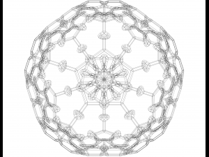 Wireframe Shape Sierpinski Buckyball 3D Print Model