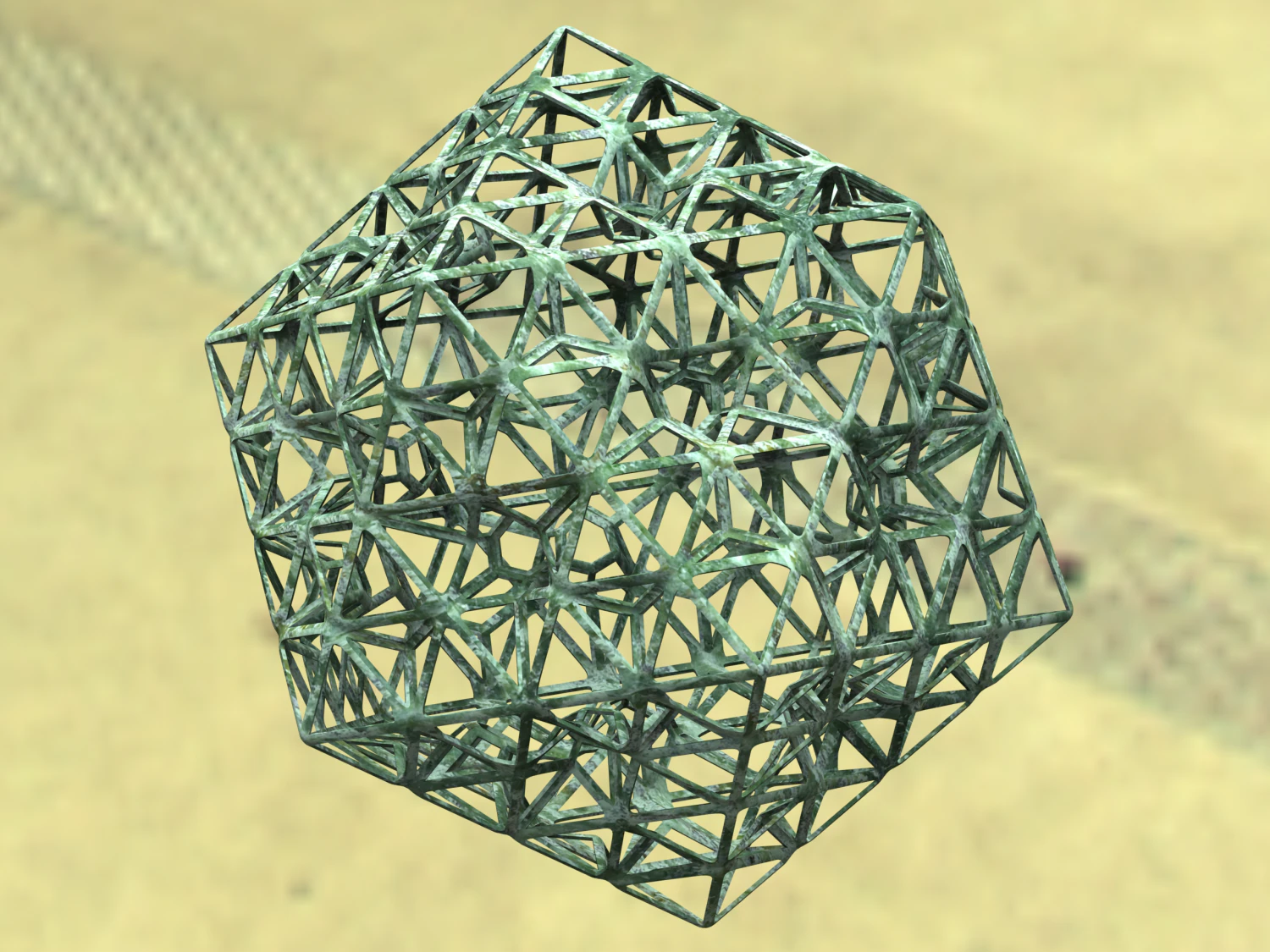 Wireframe Shape Icosahedron Flake 3D Print Model .c4d .max .obj .3ds .fbx .stl .blend 