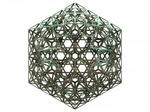 Wireframe Shape Icosahedron Flake 3D Print Model