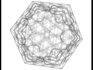 Wireframe Shape Icosahedron Flake 3D Print Model