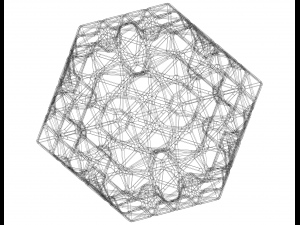 Wireframe Shape Icosahedron Flake Modelo de Impressão 3D