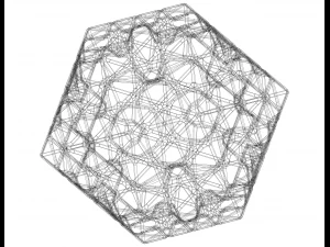 Wireframe Shape Icosahedron Flake 3D Print Model