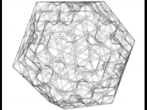 Wireframe Shape Icosahedron Flake 3D Print Model